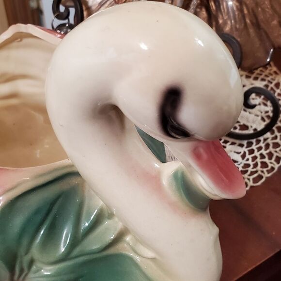 Ungemach Pottery Roseville OH Swan Ceramic Planter - Picture 6 of 9